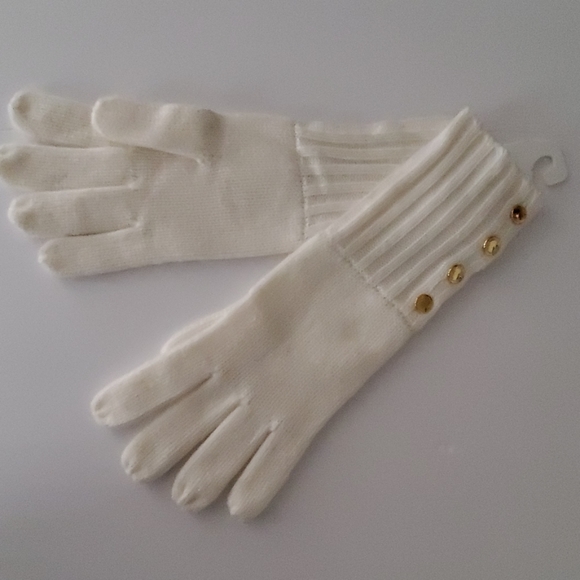 🆕 Michael Kors Button Ribbed Knit Gloves - Picture 2 of 6
